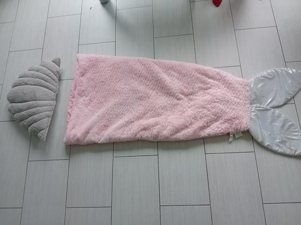 spiworek koc z poduszką dla przedszkolaków syrenka syrena z HOME & YOU