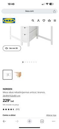 Mesa extensivel ikea