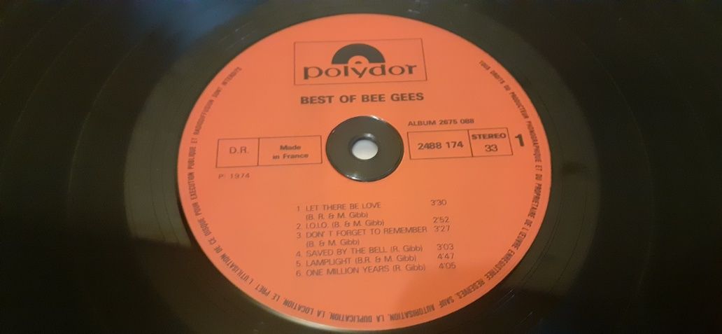 Пластинка Bee Gees ‎– Best Of Bee Gees.