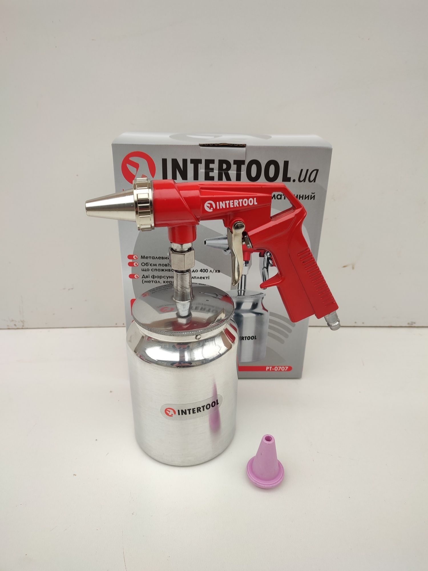 Пистолет пескоструйный пневматический INTERTOOL РТ-0706  PТ-0707