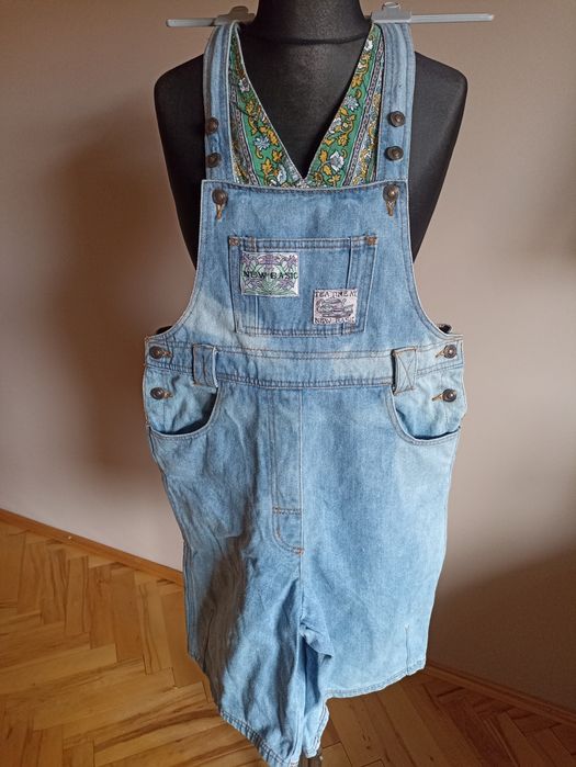Ogrodniczki jeansowe krótkie vintage