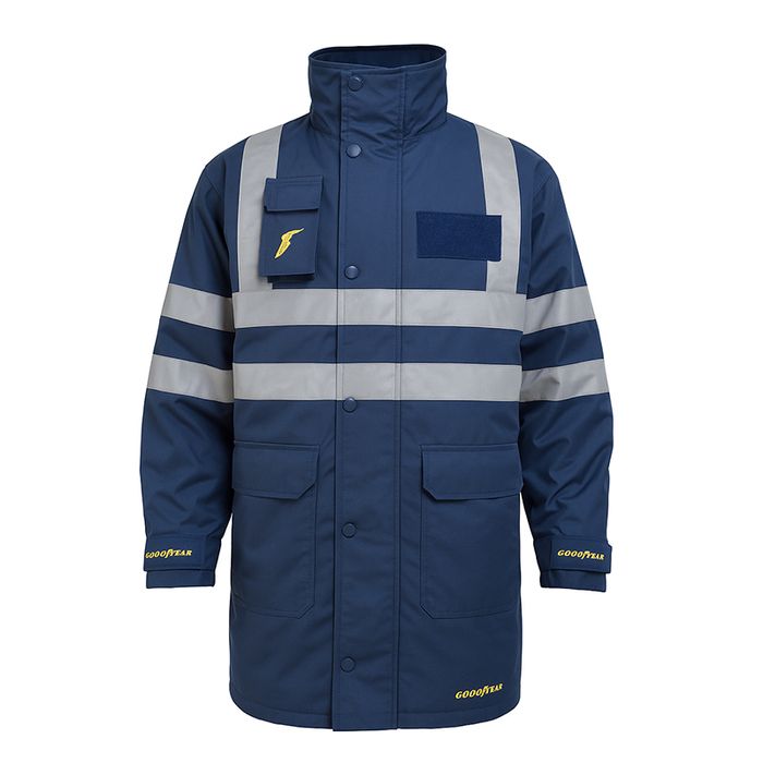 Kurtka ochronna BHP odblaskowa przeciwdeszczowa z kapturem XL/XXL