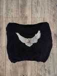 czarna bluza z nadrukiem na plecach S