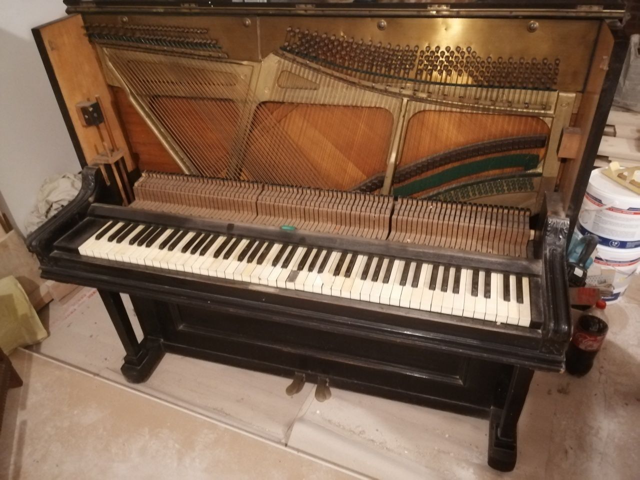 Pianino Baumgardten & Heins Hamburg antyk