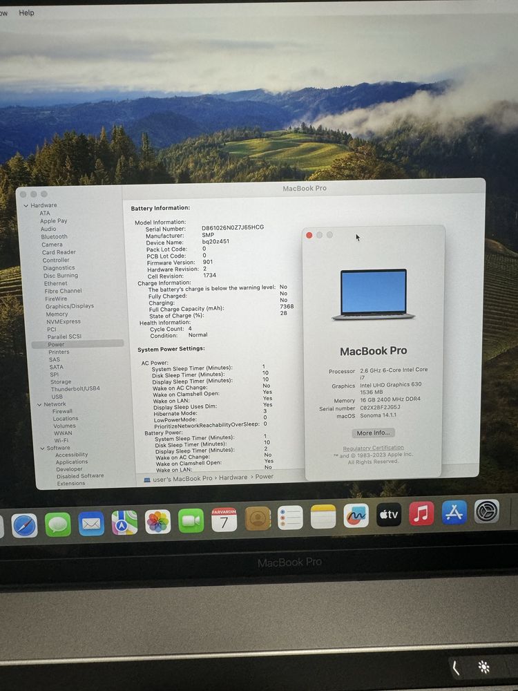 Macbook pro 15 2018 core i7 16/512gb amd pro 560x 4gb