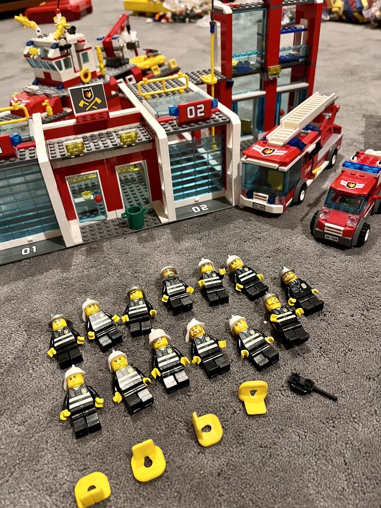 Lego 7207 straż pożarna 7208 remiza 7213 wielki zestaw