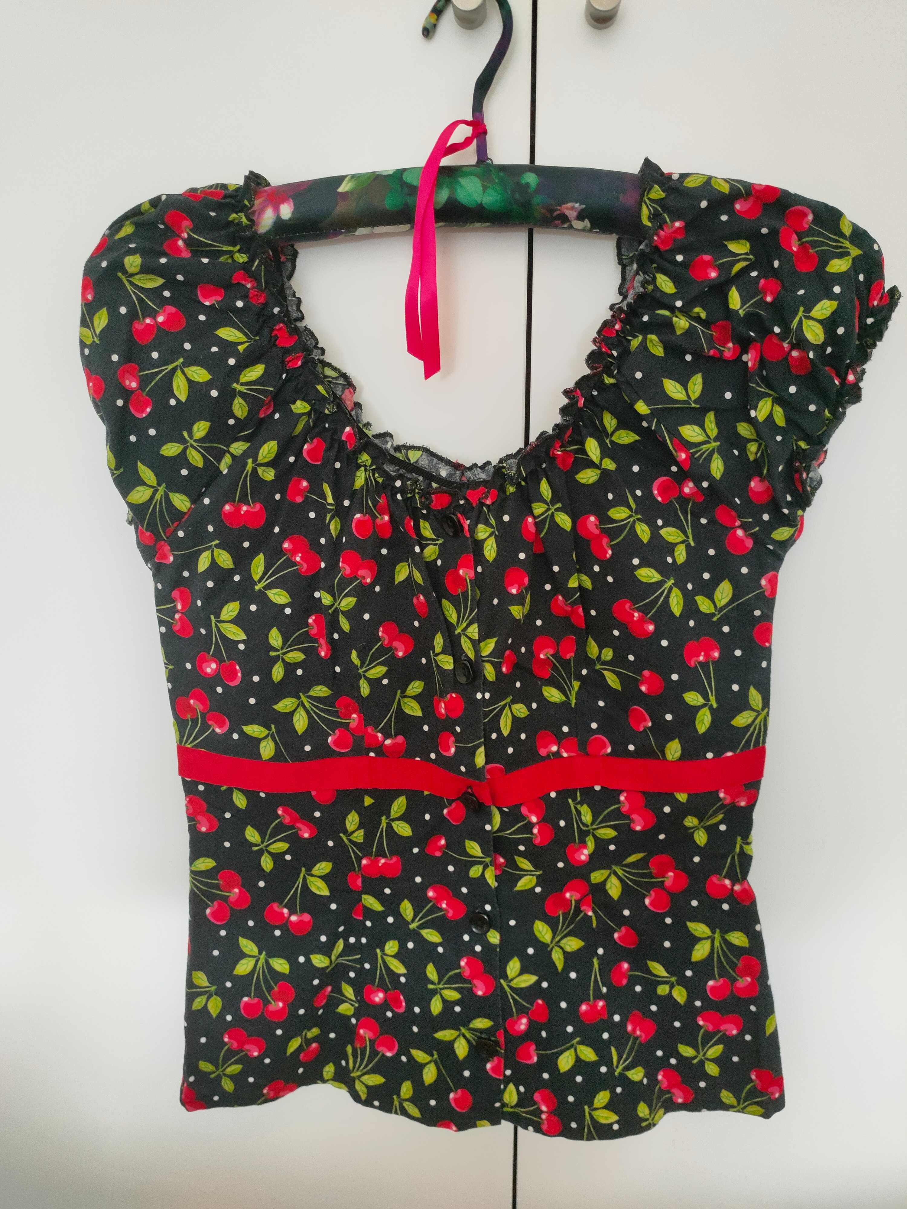 Blusa Pin-up Cerejas