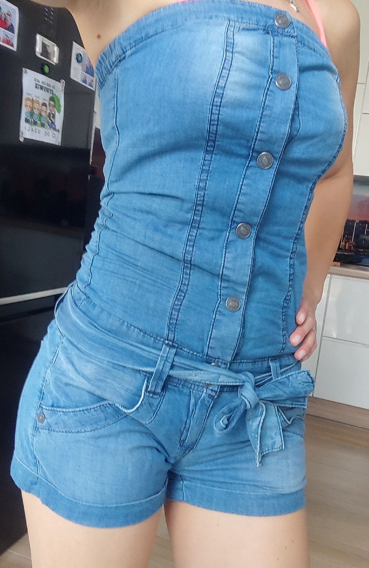 Kombinezon letni krótkie spodenki Benetton jeans rozm. 38