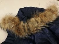 Kurtka zimowa parka płaszcz kaptur z futerkiem r. L