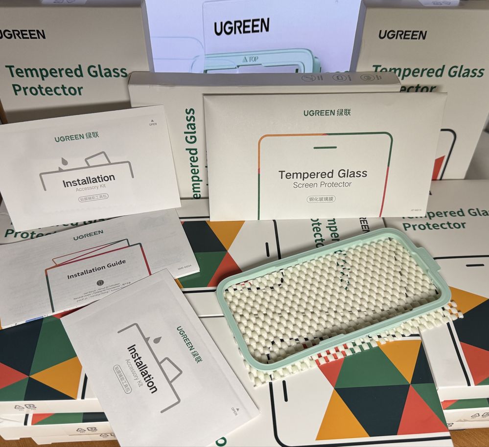 Защитное стекло Ugreen iPhone 16 Pro Max, 16 Pro, 15 Pro, набор 2 шт