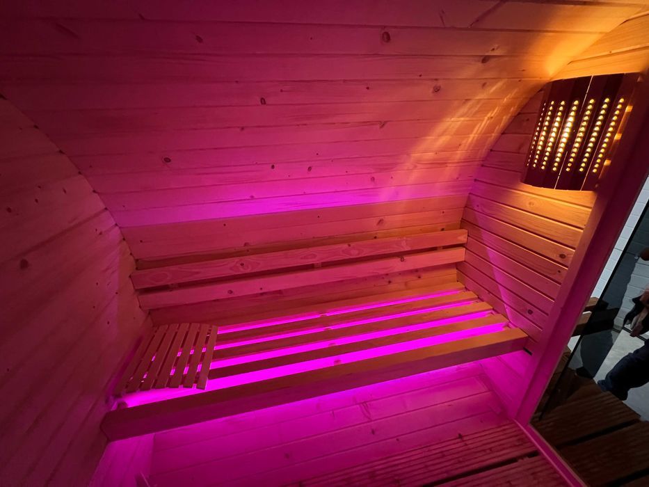 Sauna ogrodowa Beczka Ruska Bania 200x250cm z przedsionkiem