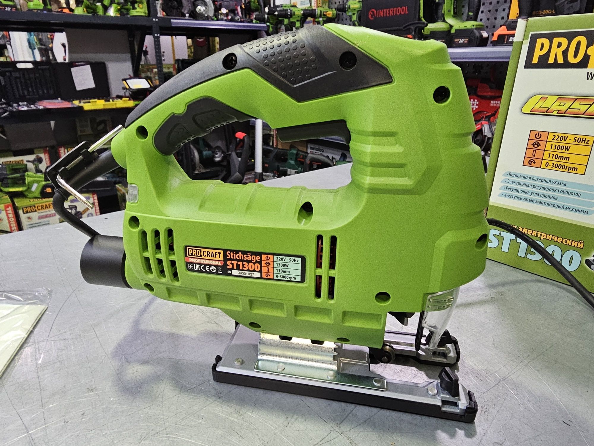 Лобзик Электролобзик ProCraft ST1300 +Подсветка, Лазер ,Здув опилок