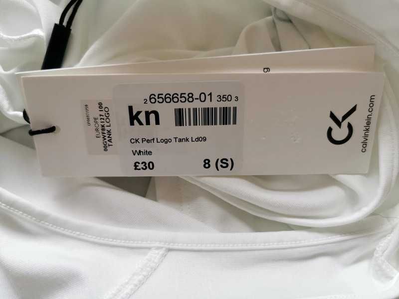Biały sportowy top Calvin Klein Performance