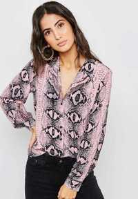 Стильна блузка сорочка рожева змія віскоза
 Topshop
