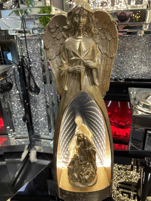 szopka rodzina święta anioł Led