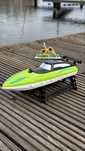 Катер на радиоуправлении HydroFlash Зеленый Лодка на пульте управления
