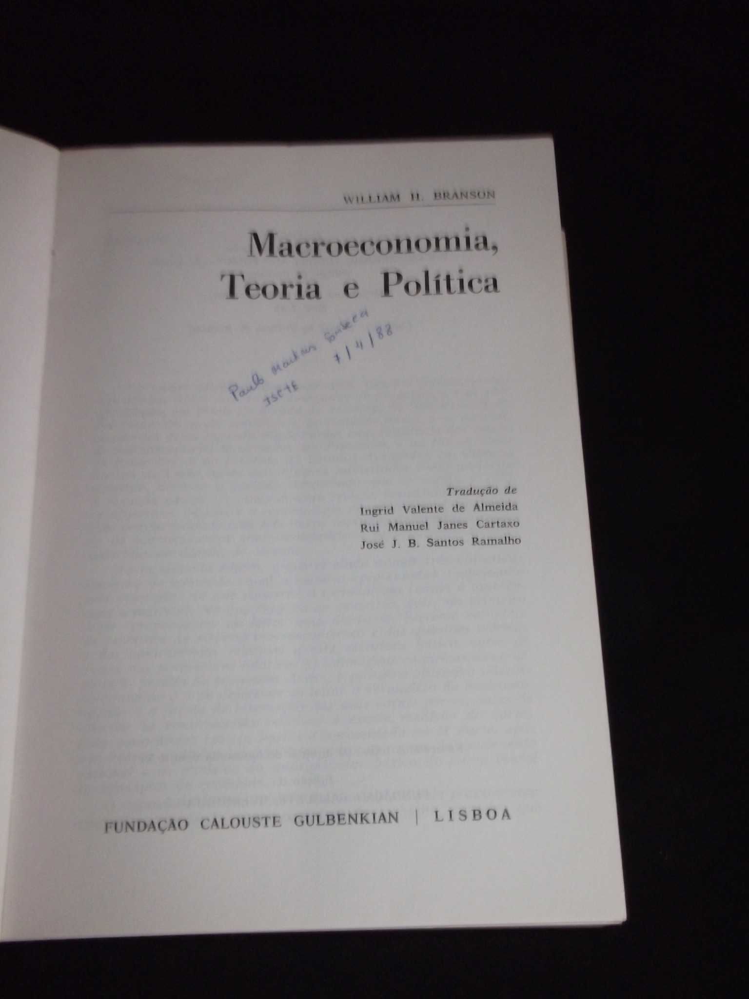 Livro Macroeconomia Teoria e Política Branson Gulbenkian