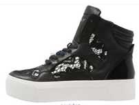 DKNY Donna Karan tenisówki trampki sneakersy czarne skóra naturalna 38