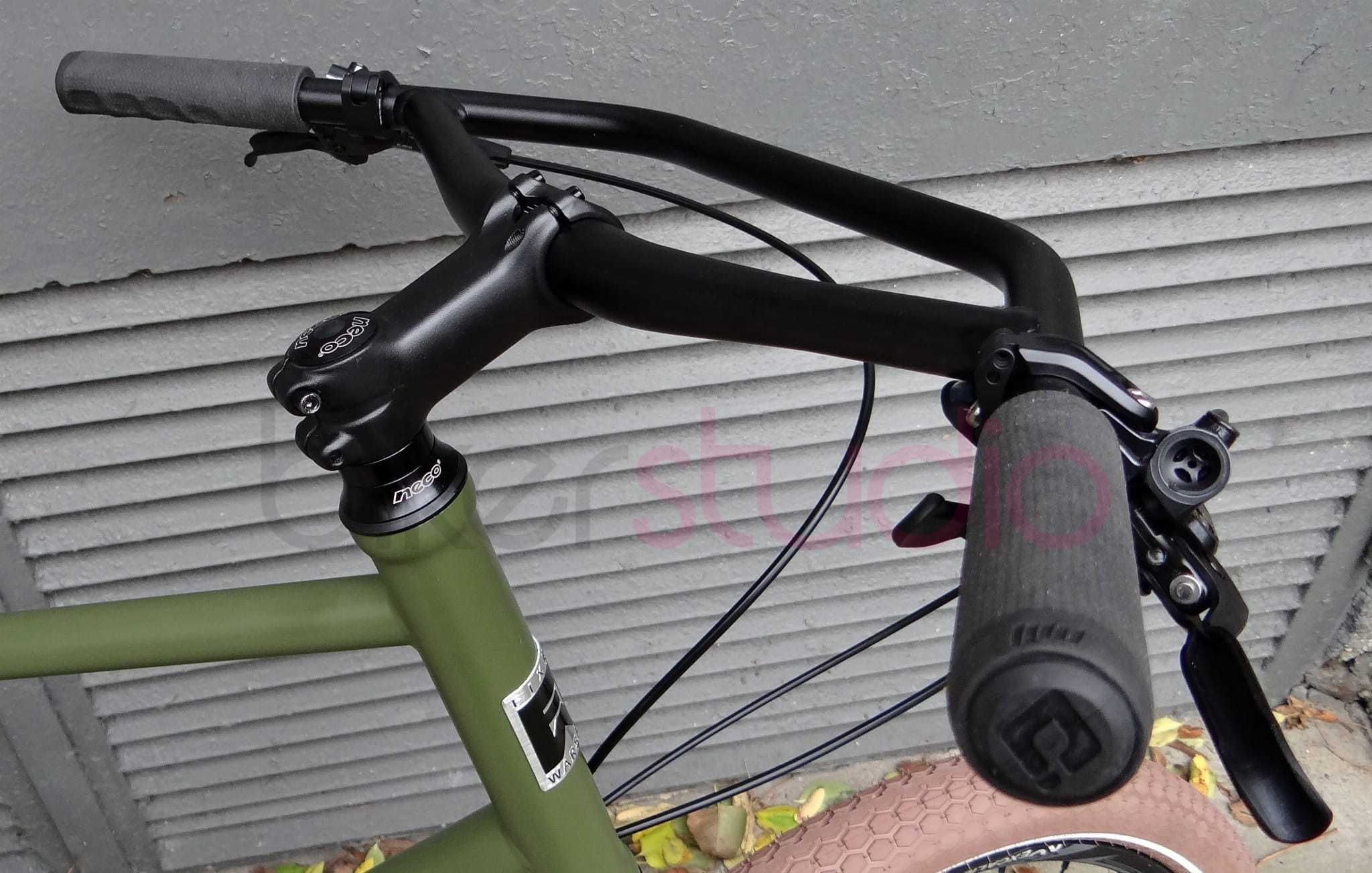 Rower FIXED WARSAW Gravel zielony matowy Double Bar Shimano Deore