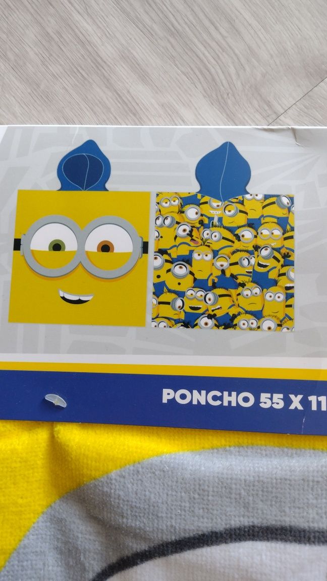 Ponczo ręcznik z kapturem Minionki