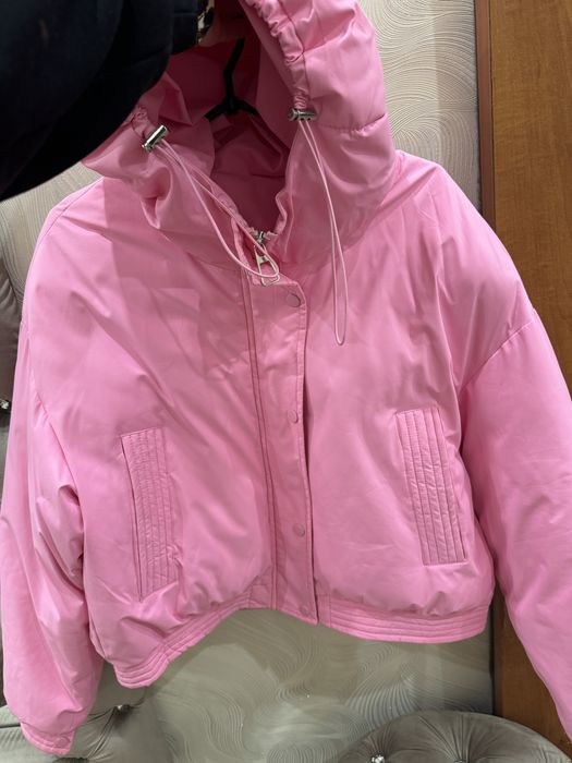 Зимня женская  куртка ,оверсаейз ,цвет барби!