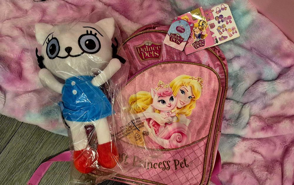 Zestaw Kicia Kocia bajkowa duża maskotka oraz duży plecak Disney nowe