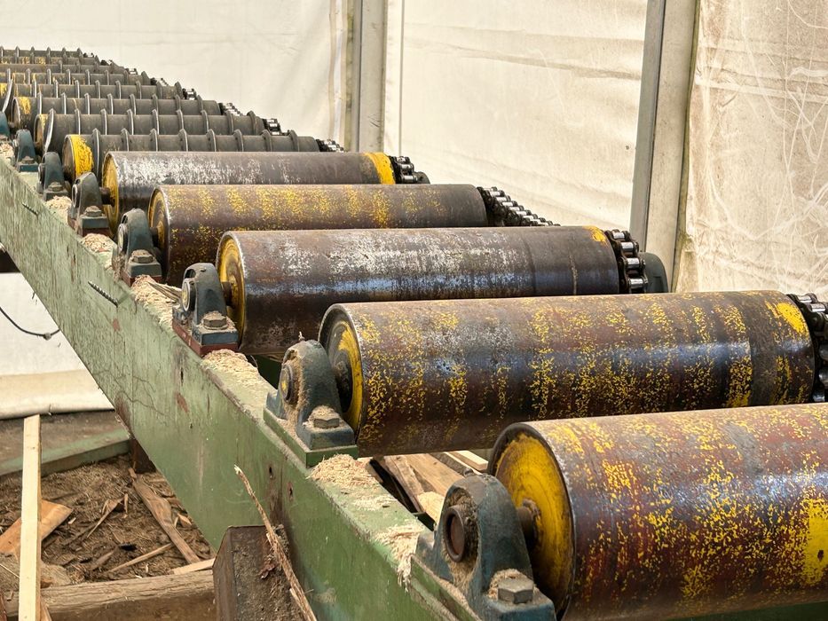 Stół rolkowy ze zrzutem trak , wielopiła ,podajnik