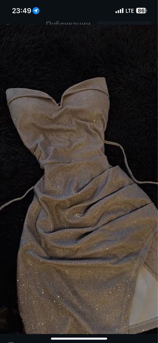 Плаття розмір S сріблого кольору