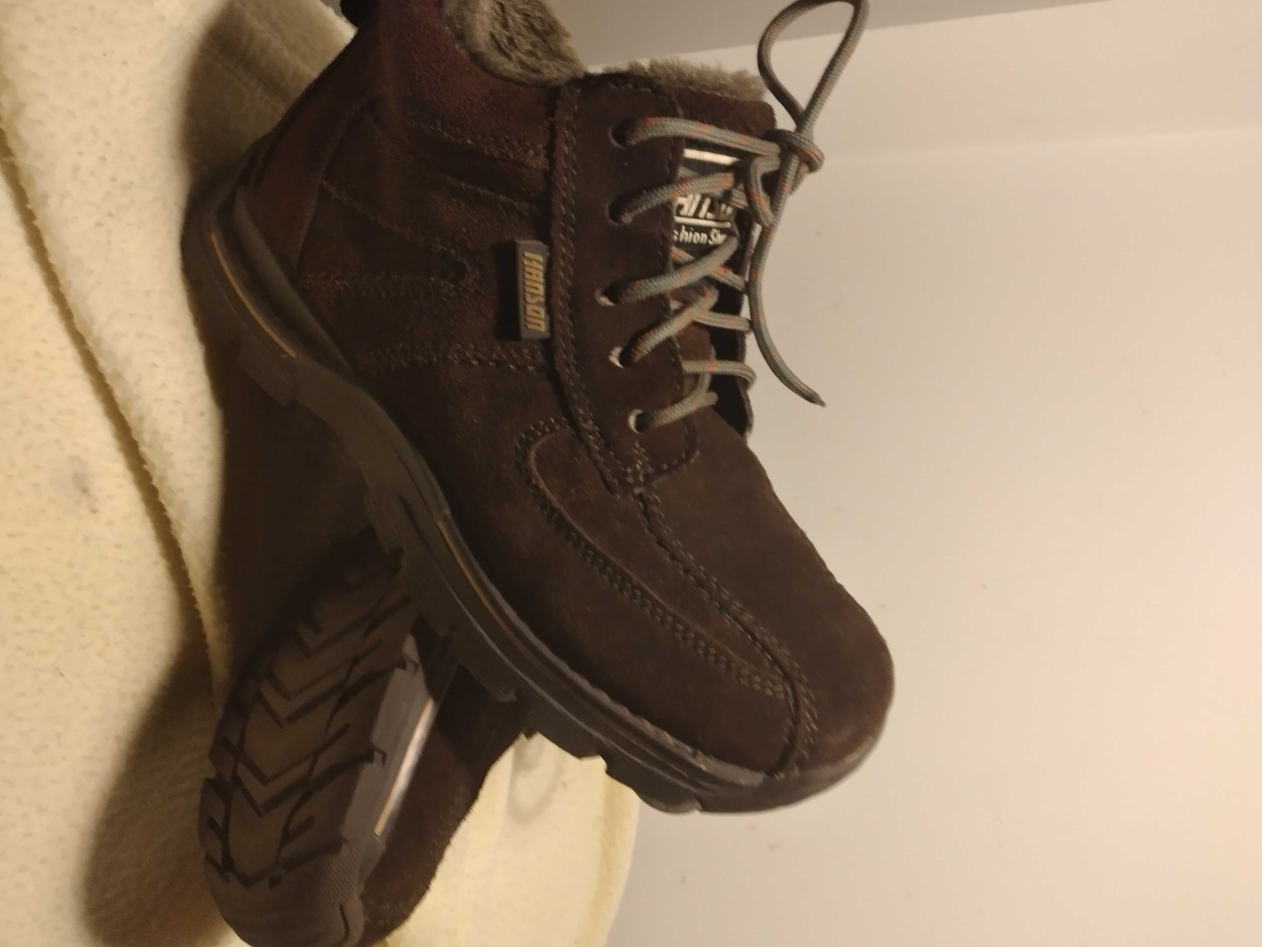 SUPER TRAPERY botki HANSON FBI kozaki ocieplane wysokie R 37-24cm