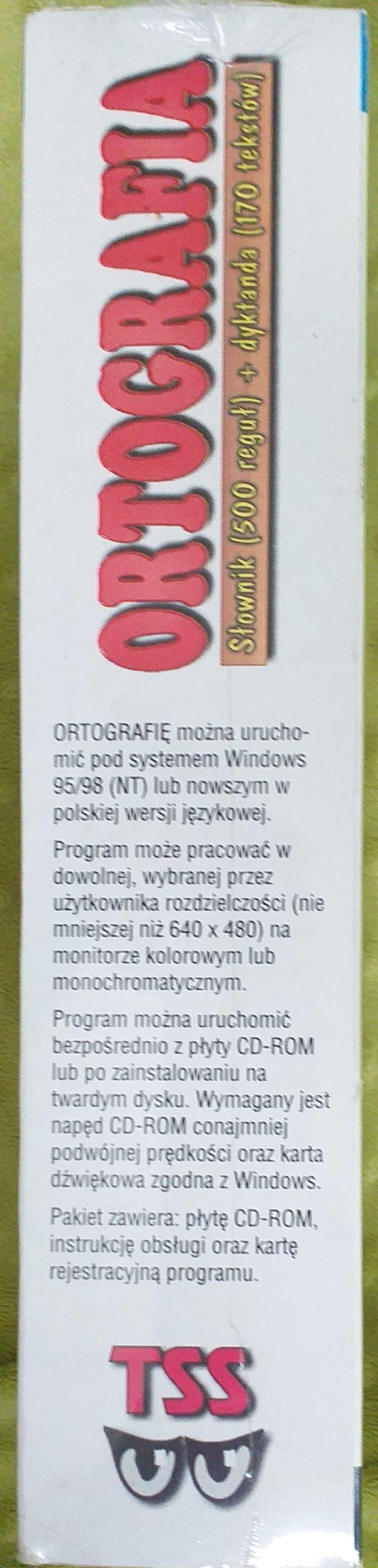 Ortografia - PC CD-ROM - Stan kolekcjonerski - oryginał w folii 1999r!