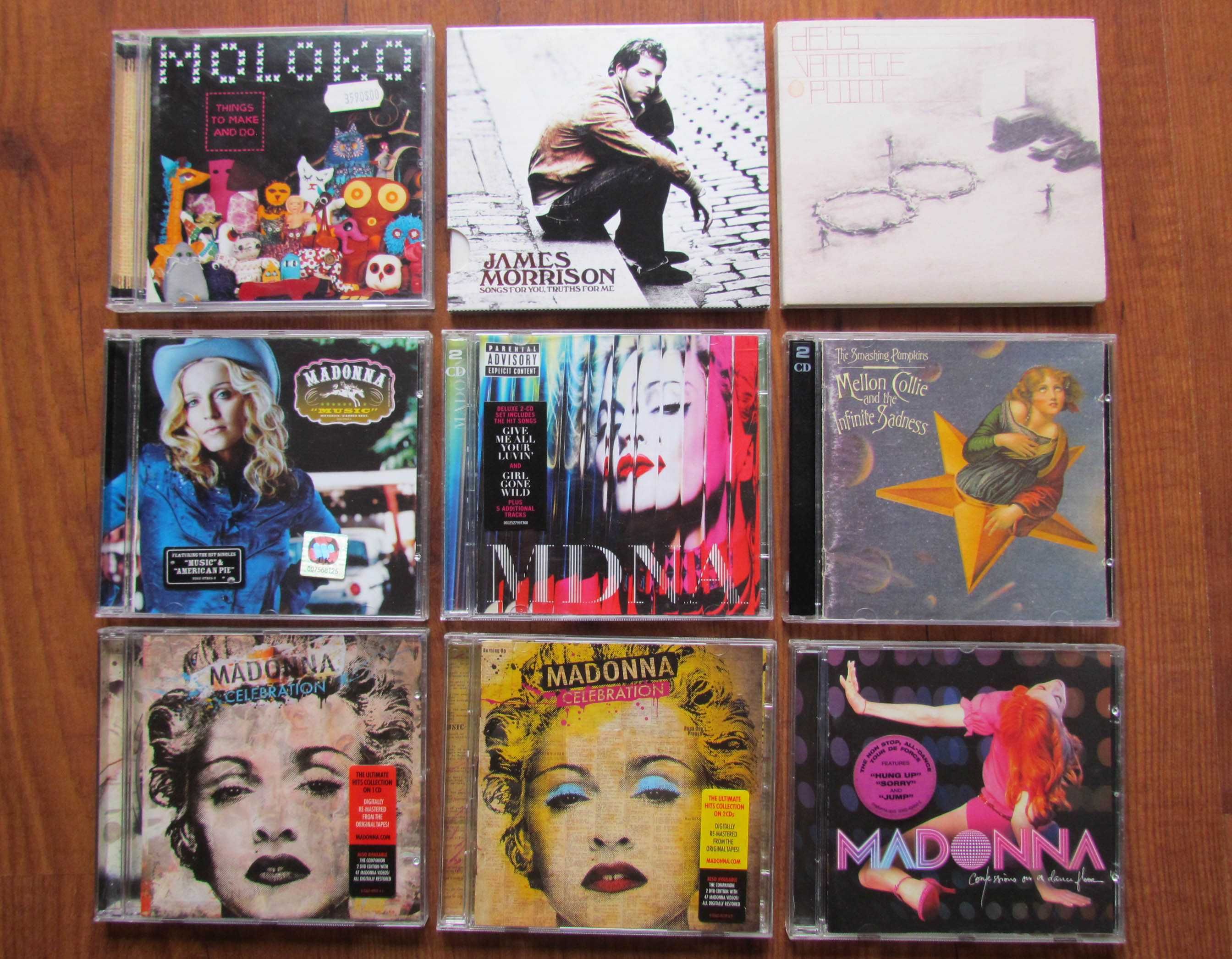 CDs vários Pop Rock (Led Zeppelin, Madonna, Jorge Palma, Beatles)