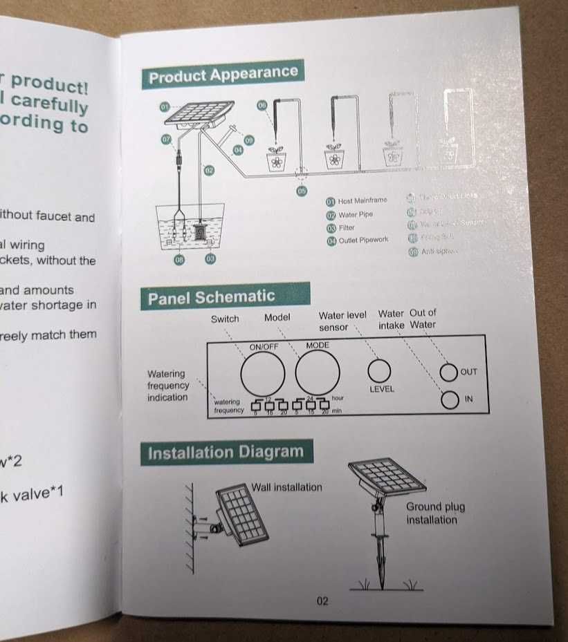Automatyczny solarny system do podlewania kwiatków, nowy