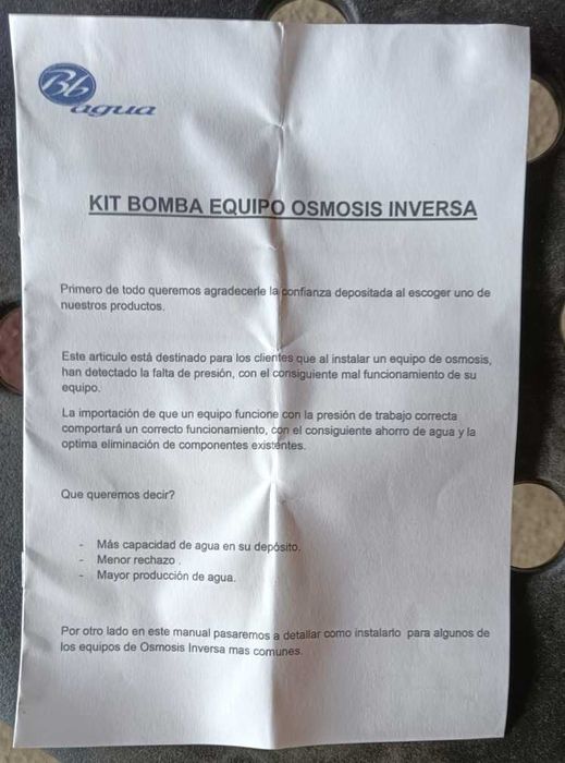 Kit Bomba para Osmose Inversa
