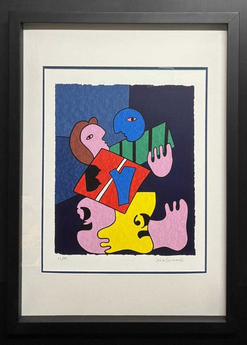 Serigrafia sobre papel autoria de José de Guimarães