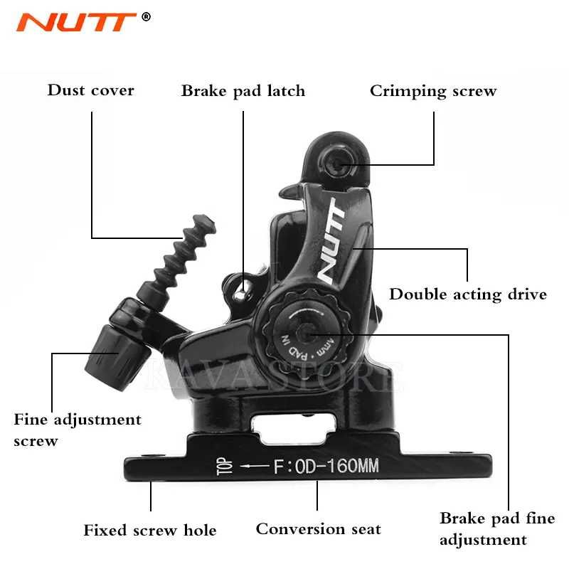 NUTT S6T mechaniczny zacisk hamulca tarczowego  tylny  flat-mount