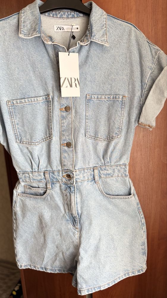 Джинсовий комбінезон zara розмір s