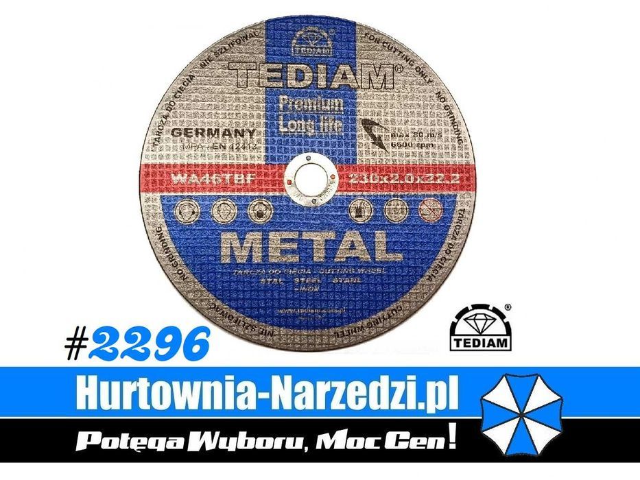 10 Tarcza do cięcia metalu 230x2.0mm Longlife tarcza do metalu 230mm