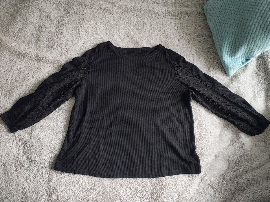 Sweter sweterek bluzka shein 1xl koronka wafelek