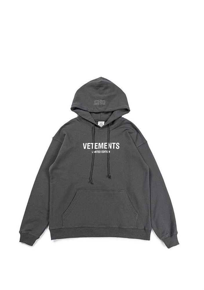 худи Vetements Logo Limited Edition grey hoodie