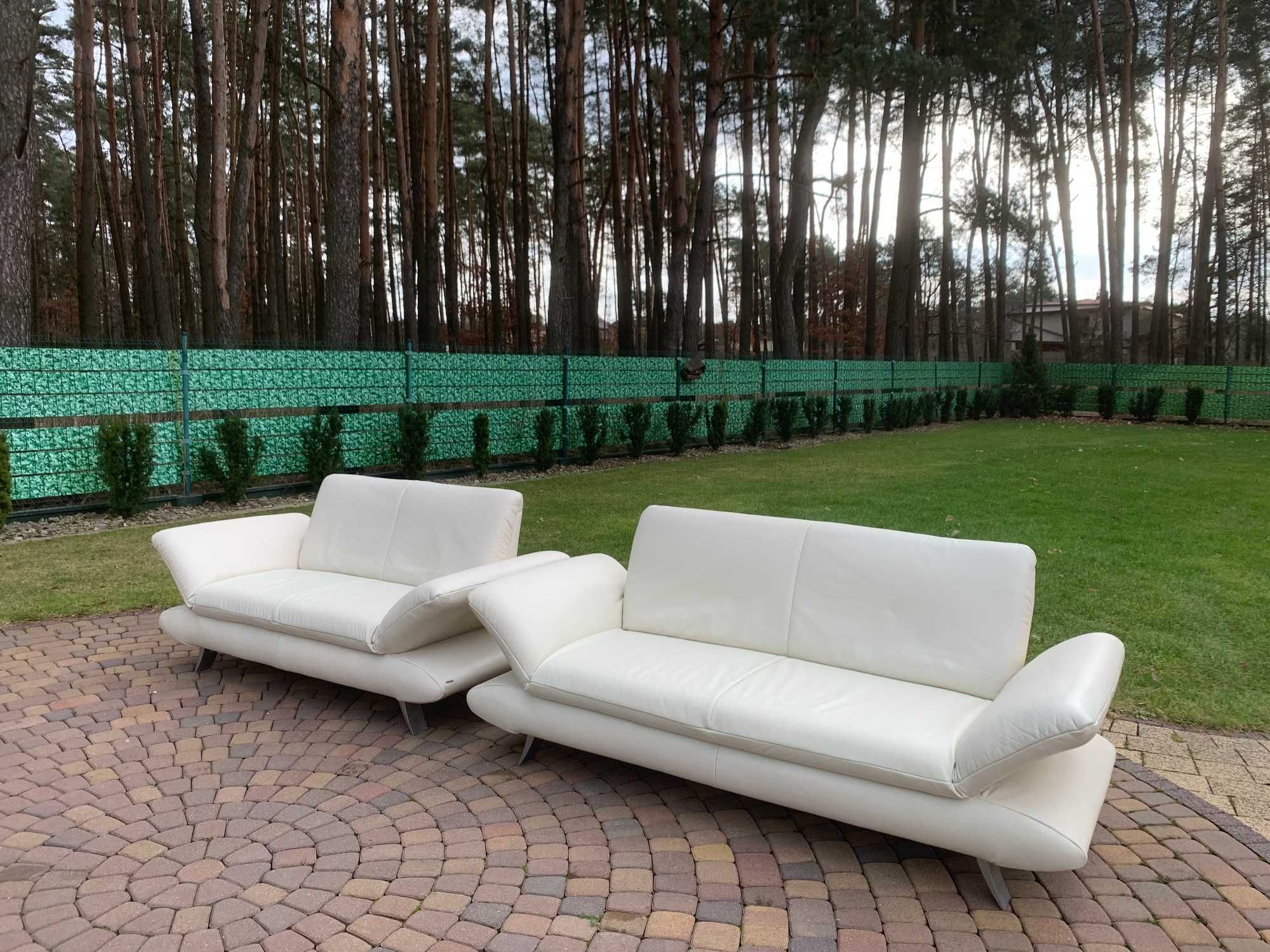 Koinor niemiecki komplet wypoczynkowy skóra natura