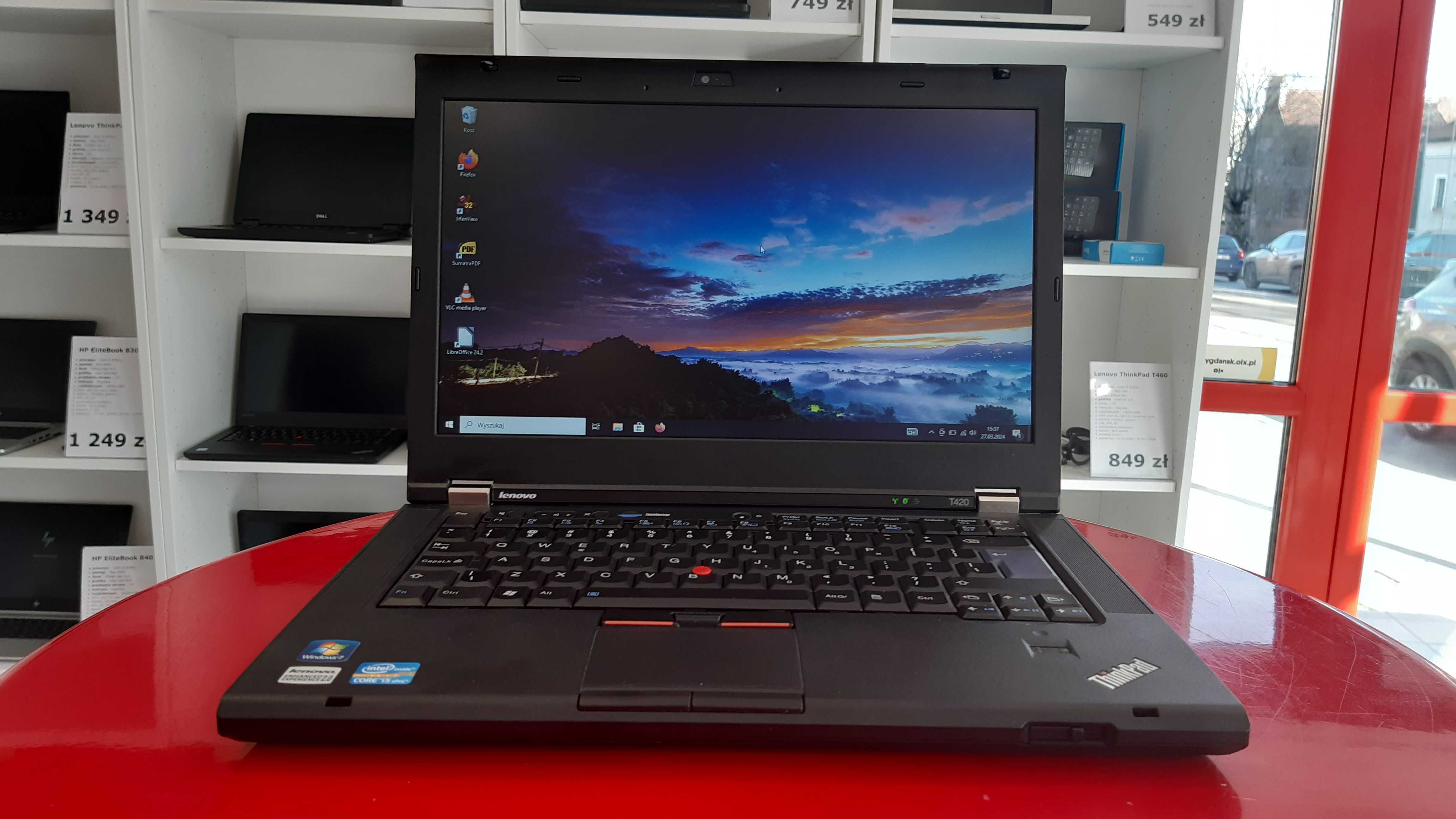 Laptop Lenovo ThinkPad T460s i7 20GB/256SSD W10 FHD FV23 Raty0%