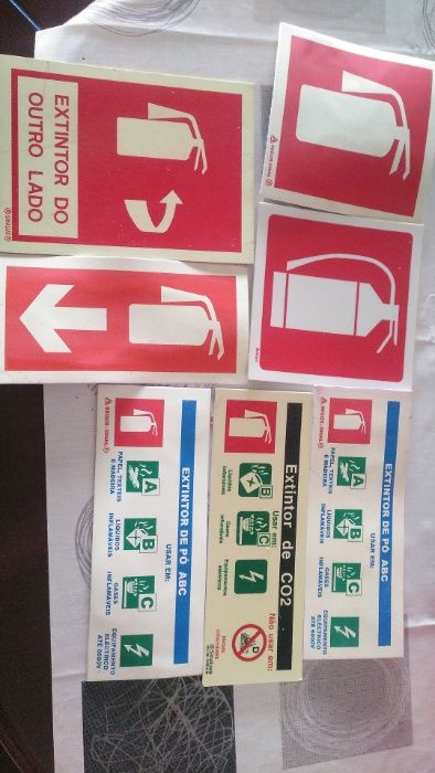Placas de sinalização de emergência