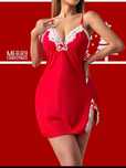 Lingerie sexy mulher vermelha e bordô
