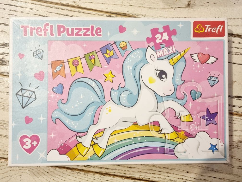 Trefl MAXI Puzzle 24, unicorn, jednorożec