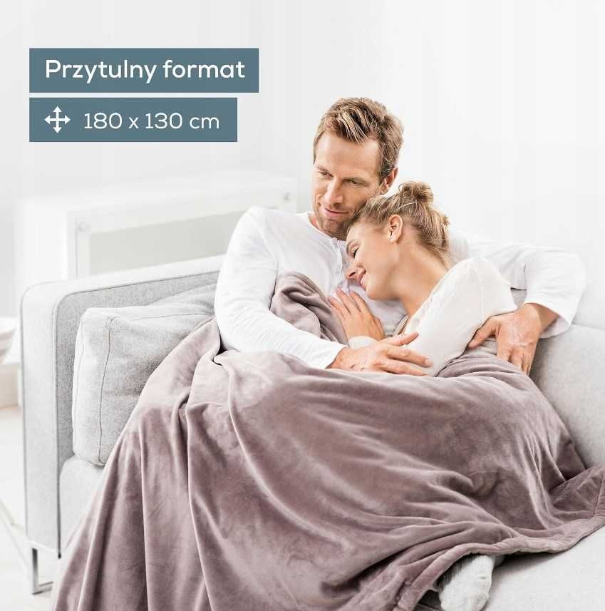 Beurer Hd 75 Cosy szary Koc grzewczy Termiczny 180x130 Duży przytulny