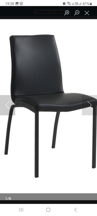 Krzesło czarne nowe