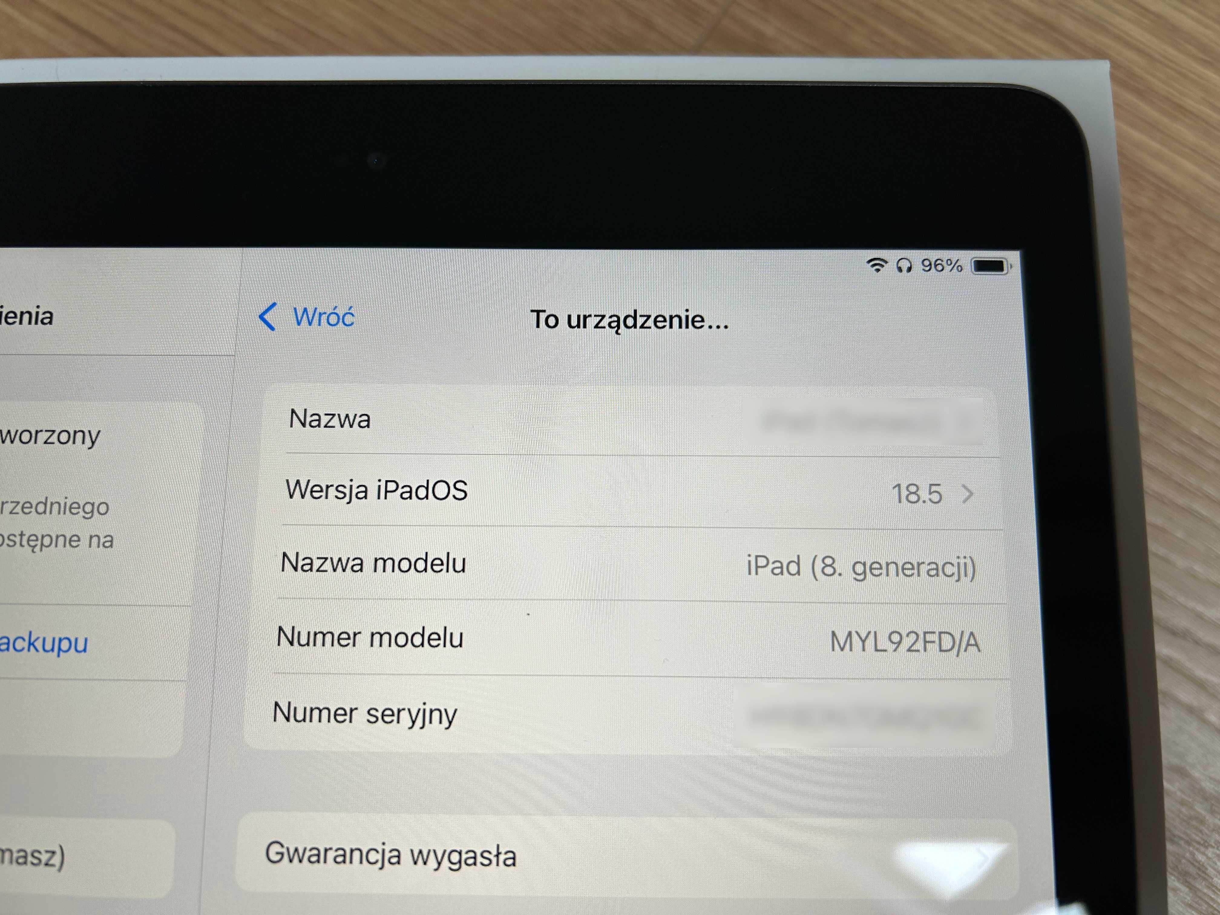 Tablet Apple Ipad 8 gen 32gb Space Gray MYL92FD - idealny stan