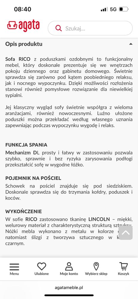 Sofa/kanapa 3-osobowa z funkcja spania