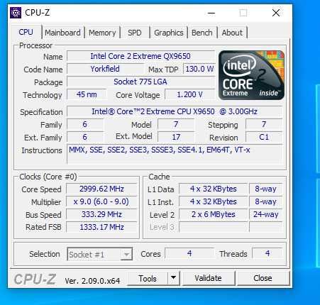 Procesor Intel Core 2 Quad Extreme QX9650 4 x 3 GHz