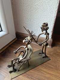 Metalowa figurka fryzjer hinz&kunst rzeźba kolekcjonerska barber